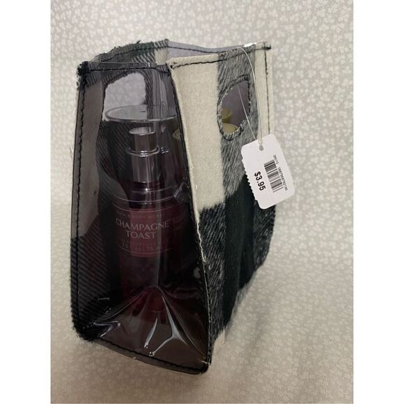 Bath and Body Works CHAMPAGNE TOAST 3PC  Travel Set With Black/White Plaid Gift - Picture 5 of 6